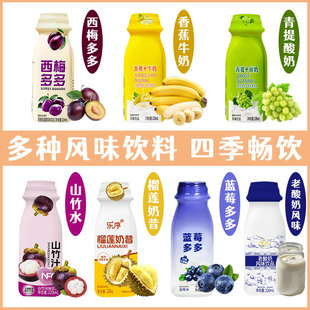 世鸿组合多种风味饮料青提西梅香蕉榴莲蓝莓山竹汁老酸奶风味饮料
