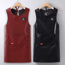 加厚PU坎肩围裙防水防油厨房饭店餐饮专用定制logo印字免洗工作服