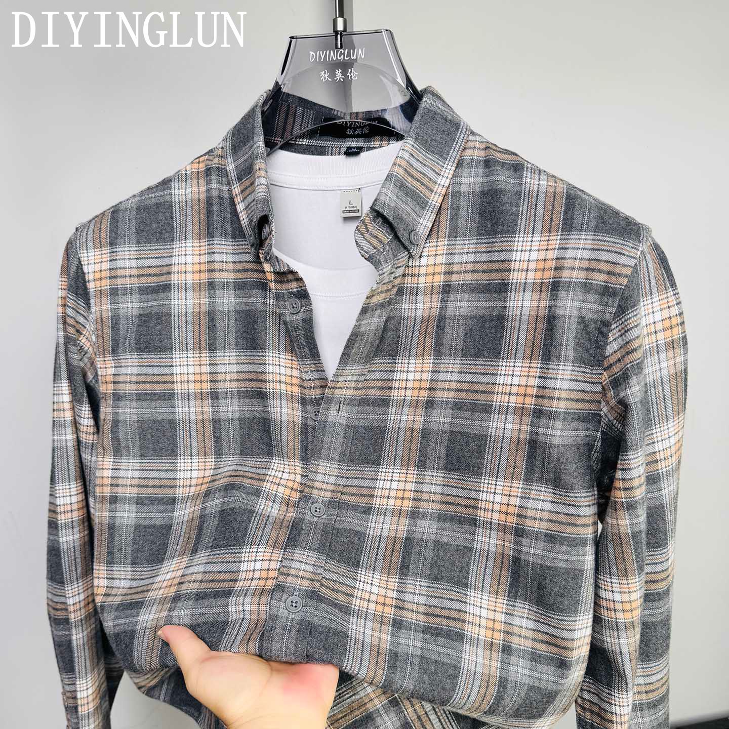 DIYINGLUN品牌高端男士长袖衬衫