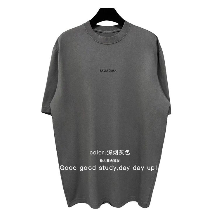 小众潮牌可乐前小字母刺绣宽松阔版短袖圆领纯棉半袖男女情侣T恤,男装,T恤,淘宝优惠券,粉丝福利购,淘宝优惠卷