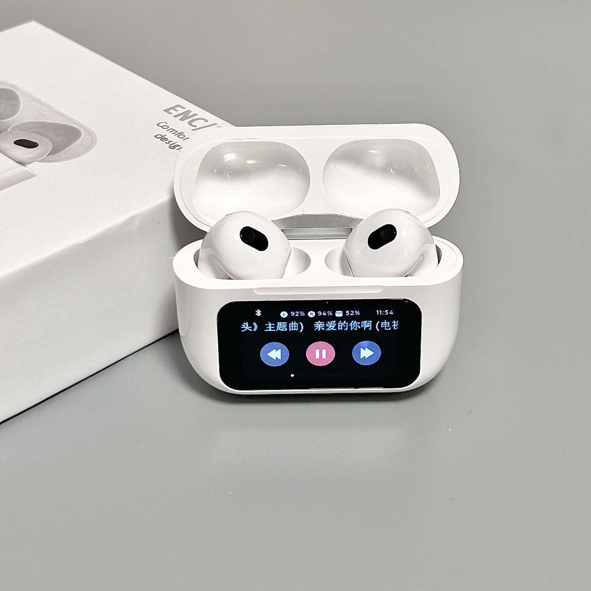 华强北蓝牙耳机智能降噪新款无线触控屏幕智能彩屏适用苹果安卓