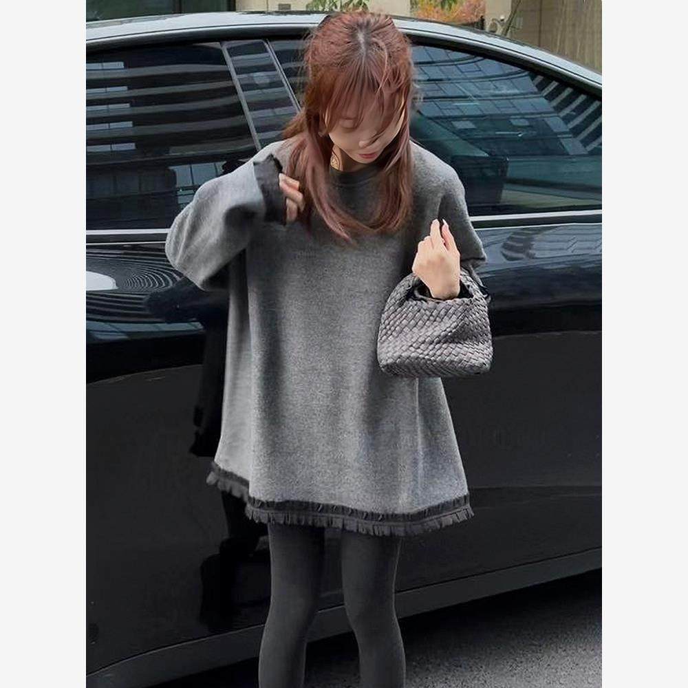 加绒加厚中长款花边卫衣女秋冬2025新款爆款时尚洋气上衣女遮屁股,女装/女士精品,卫衣/绒衫,淘宝优惠券,粉丝福利购,淘宝优惠卷