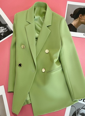 女士小西装外套宽松休闲2024新款韩版春秋女小西服外套