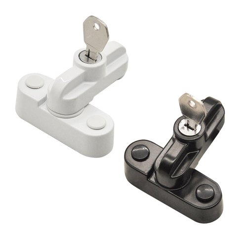 塑钢平开门窗T型锁带锁 带钥匙 锁防盗锁 内开外开门窗执手锁