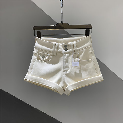 百搭显瘦a字卷边外穿阔腿热裤