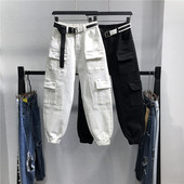 女显瘦嘻哈帅气百搭束脚九分哈伦裤 裤 松紧腰休闲工装 欧货2026春季