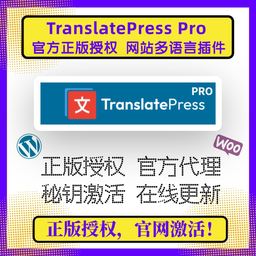 TranslatePress Pro 翻译插件 官方正版授权 自动多语言切换插件