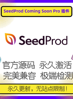 SeedProd Coming Soon Pro插件 WP维护模式 维护页面生成 官方版