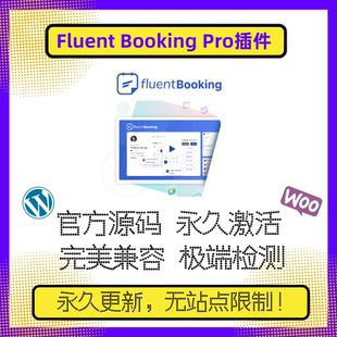 Fluent Booking Pro 插件 WP预约插件 预定插件 预订插件 会议