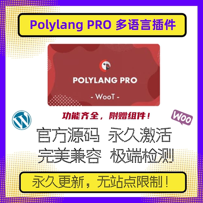 Polylang Pro插件 WP翻译多语言插件 Wordpress翻译插件 官方激活