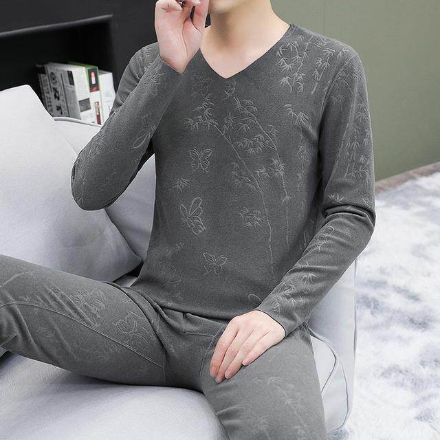 德绒保暖套装男士内衣2024新款无痕V领紧身冬季中年发热秋衣秋裤,女士内衣/男士内衣/家居服,保暖套装,淘宝优惠券,粉丝福利购,淘宝优惠卷