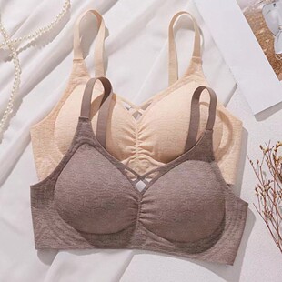 舒适日常薄款文胸女款內衣文胸罩聚拢女士透气无钢圈固定杯