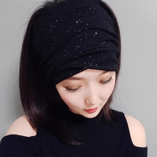 新款纯棉堆堆帽空顶帽套女 遮盖白发防风护耳发饰 保暖围巾月子帽