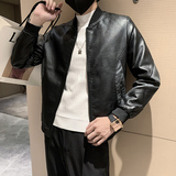 2024春秋冬男士皮夹克外套潮牌ins拼色皮衣301A-1/JK16/P100控138，男装夹克，星座301A-1