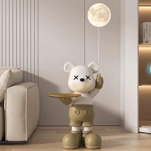 MSKA轻奢暴力熊客厅大型落地摆件电视柜沙发旁边软装饰品乔迁礼物