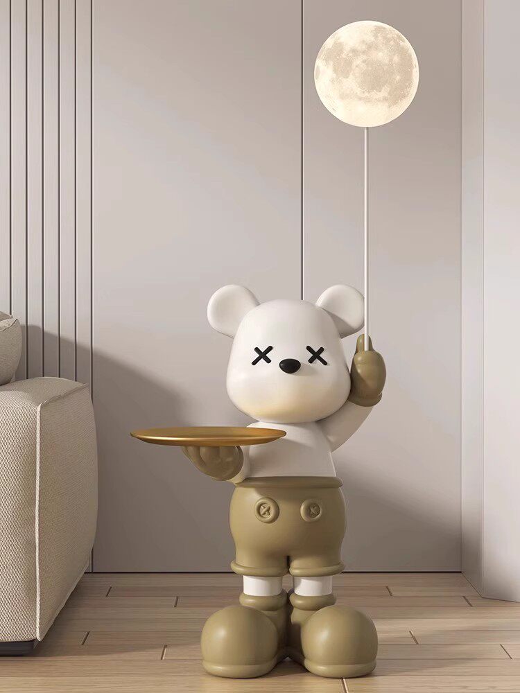 MSKA轻奢暴力熊客厅大型落地摆件电视柜沙发旁边软装饰品乔迁礼物