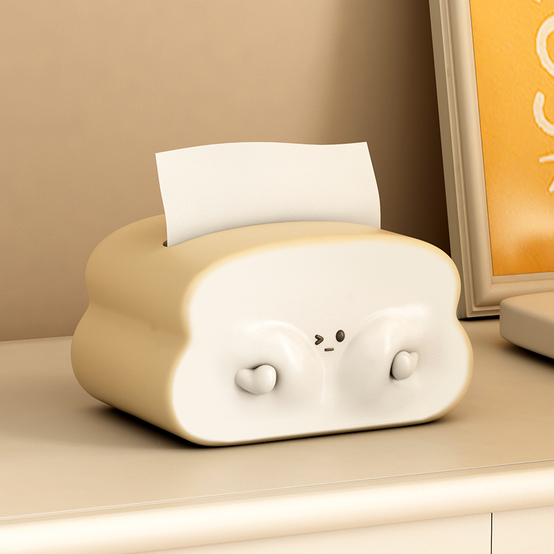 MSKA吐司可爱纸巾盒桌面抽纸盒