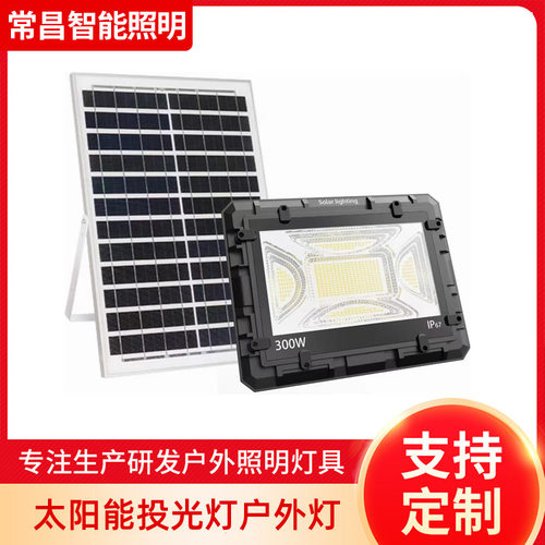 led户外灯太阳能灯防水户外庭院照明灯具智能遥控聚光投光灯