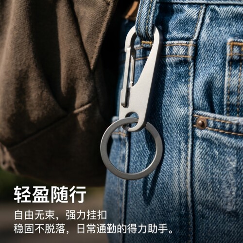 不锈钢男士腰挂钥匙扣创意汽车钥匙链挂件钥匙圈环锁匙扣耐用简约