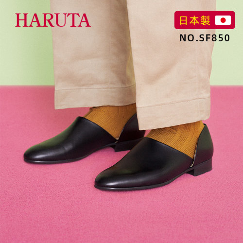 haruta展会新品进口复古真皮鞋