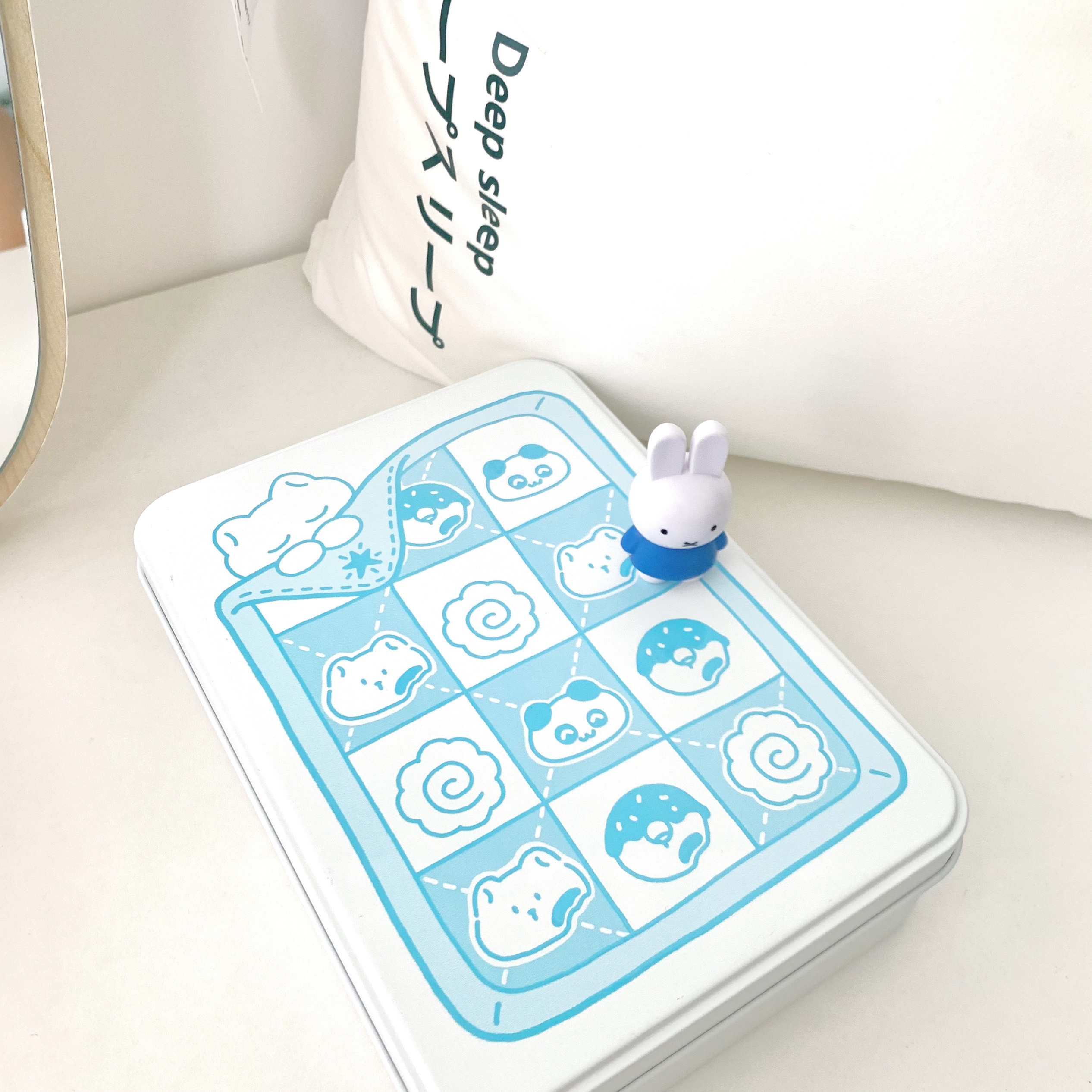 小粉喵喵屋 原创可爱小清新马口铁盒子小卡便利贴桌面整理收纳盒