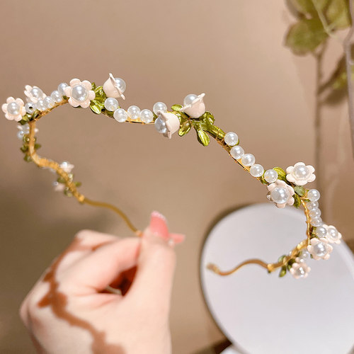 蓝嘉源发箍合金名媛花朵发饰