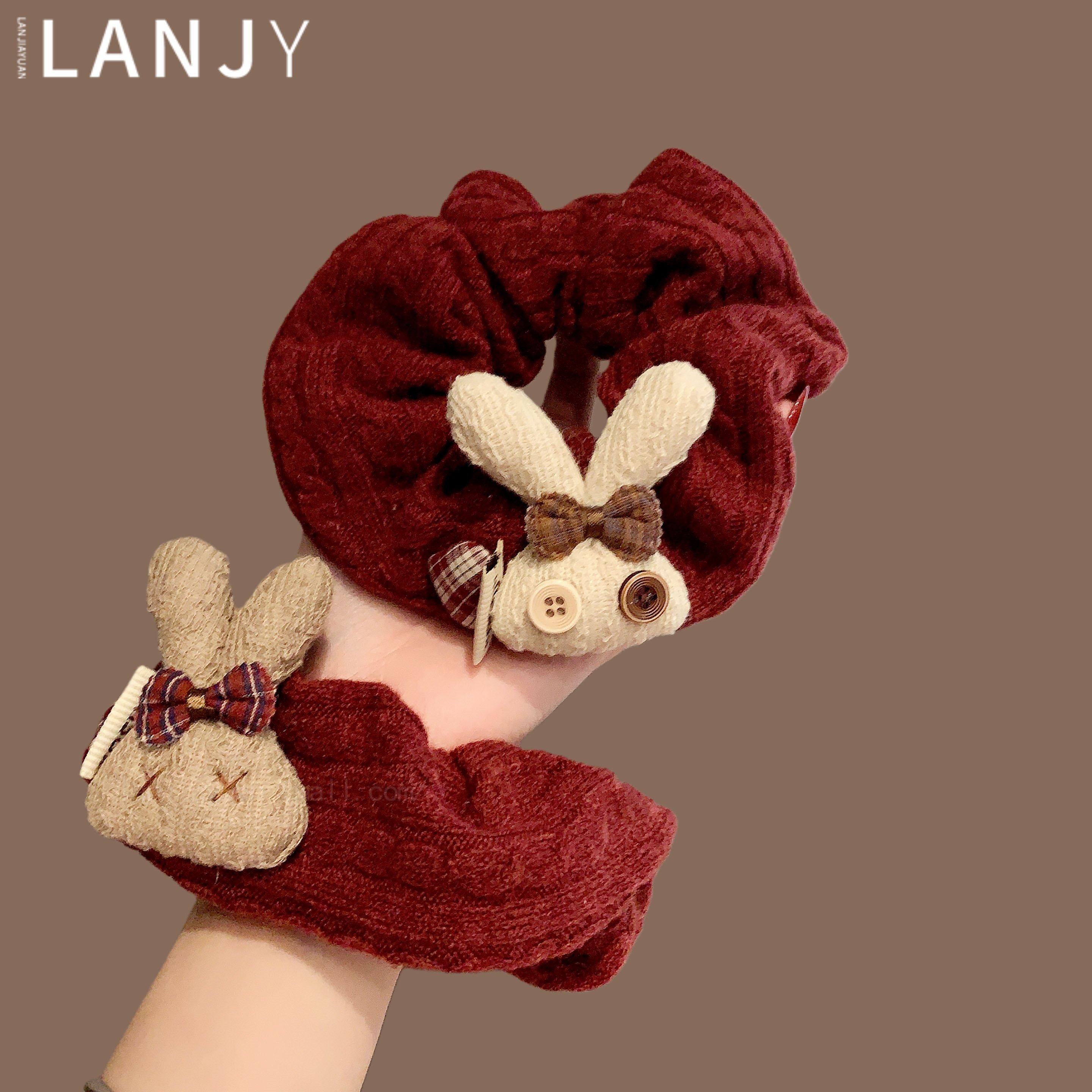 发绳女2026年可爱卡通兔子头绳新年红色大肠发圈时尚甜美扎发发饰,饰品/流行首饰/时尚饰品新,发饰,淘宝优惠券,粉丝福利购,淘宝优惠卷