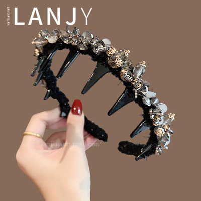 高级感闪钻波浪形发箍