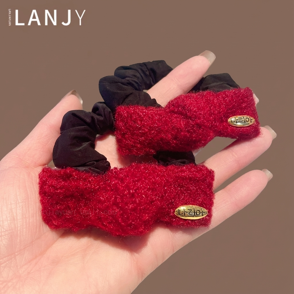 秋冬红色毛呢蝴蝶结发圈时尚百搭低马尾小肠圈新年儿童发绳头绳女,饰品/流行首饰/时尚饰品新,发饰,淘宝优惠券,粉丝福利购,淘宝优惠卷