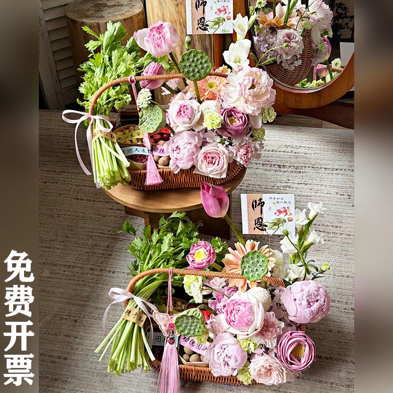教师节礼物束修六礼礼盒束修之礼谢师礼盒材料包包装贴纸手提礼篮图片
