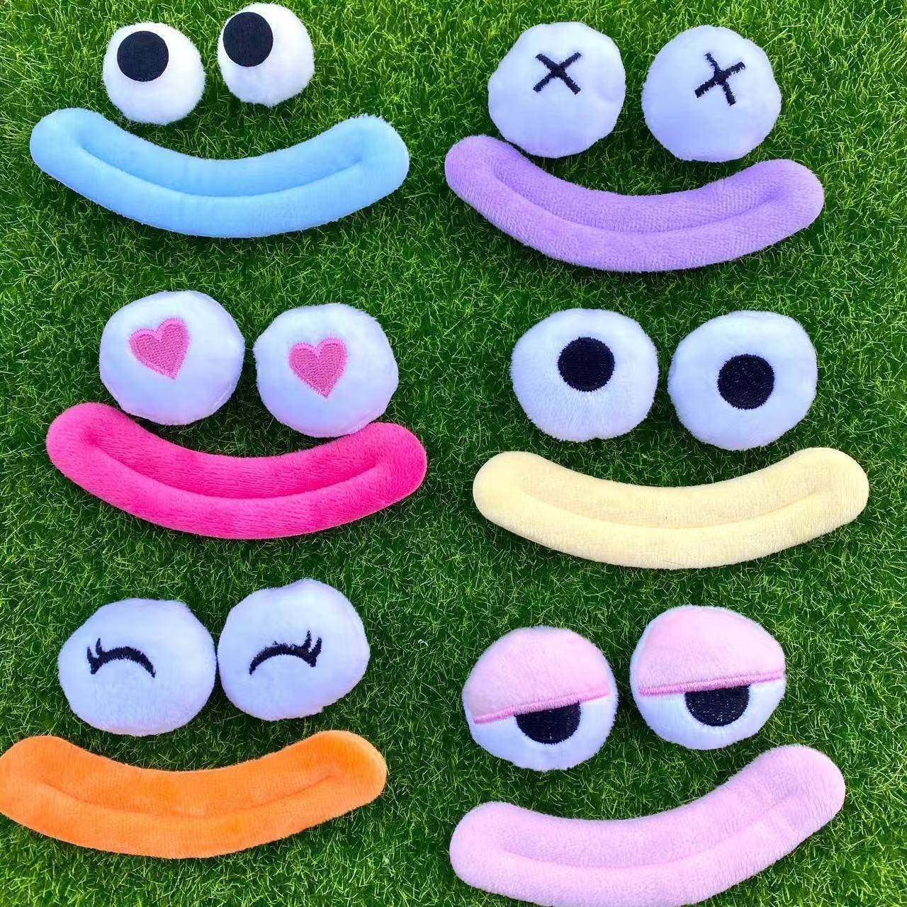 大树穿新衣材料造型装饰毛绒大眼睛嘴配件幼儿园手工diy户外环创