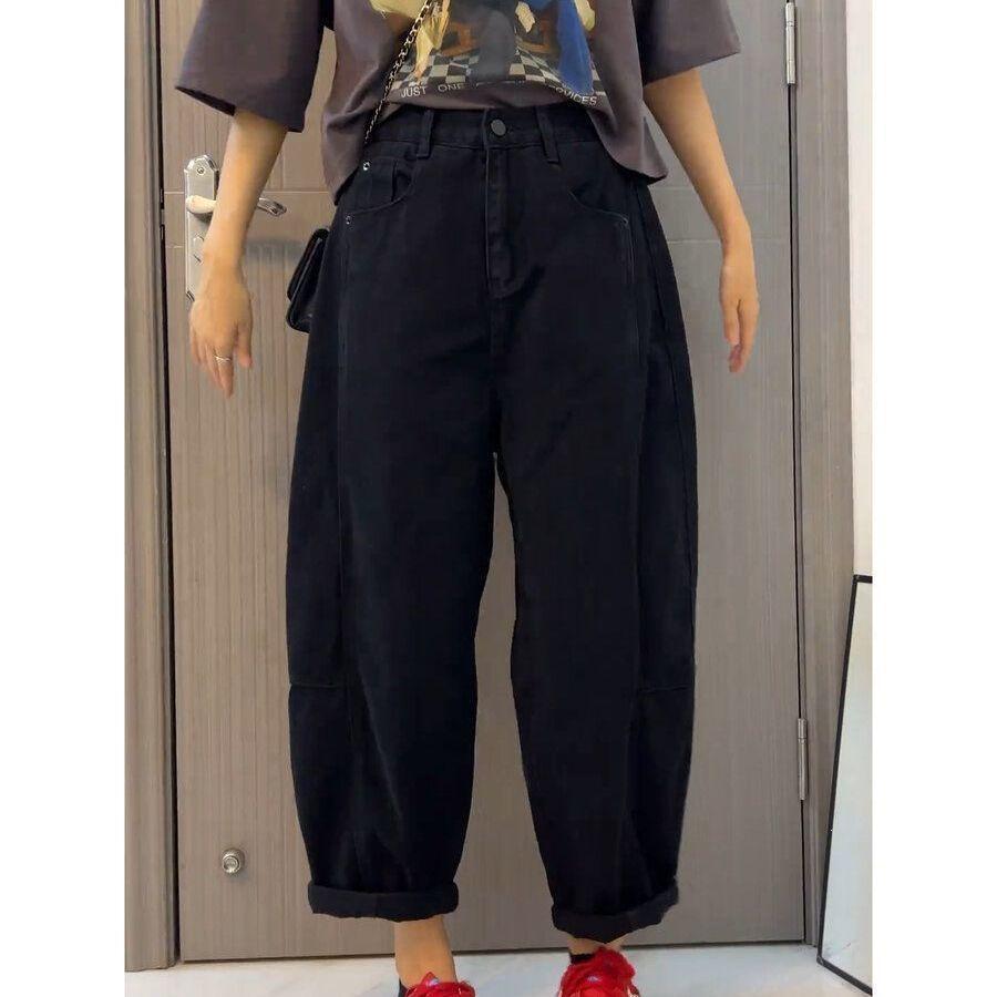 大码萝卜牛仔裤女秋季新