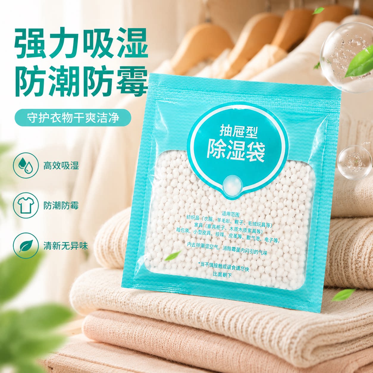 衣物衣柜除湿防潮防霉袋