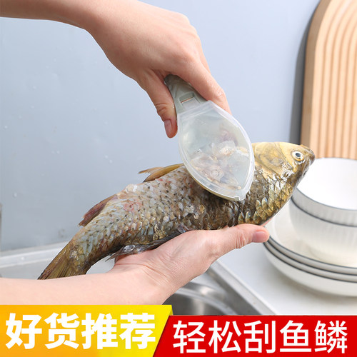 刮鱼鳞神器鱼鳞刨去鳞刀刷家用去鳞器刮鱼鳞杀鱼刀不伤手杀鱼专用