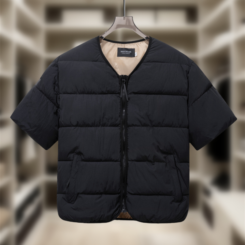 居家外穿短袖棉衣时尚潮牌男棉服