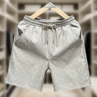 短裤 男生休闲外穿大裤 男夏季 潮流帅气四分沙滩裤 衩 五分裤 2025新款