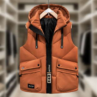 大口袋马夹外套休闲百搭羽绒棉坎肩外穿 马甲秋冬工装 2025新款 男士