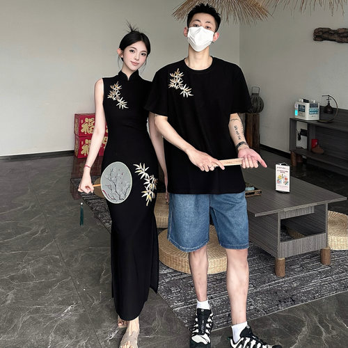 新中式国风情侣装夏季短袖T恤