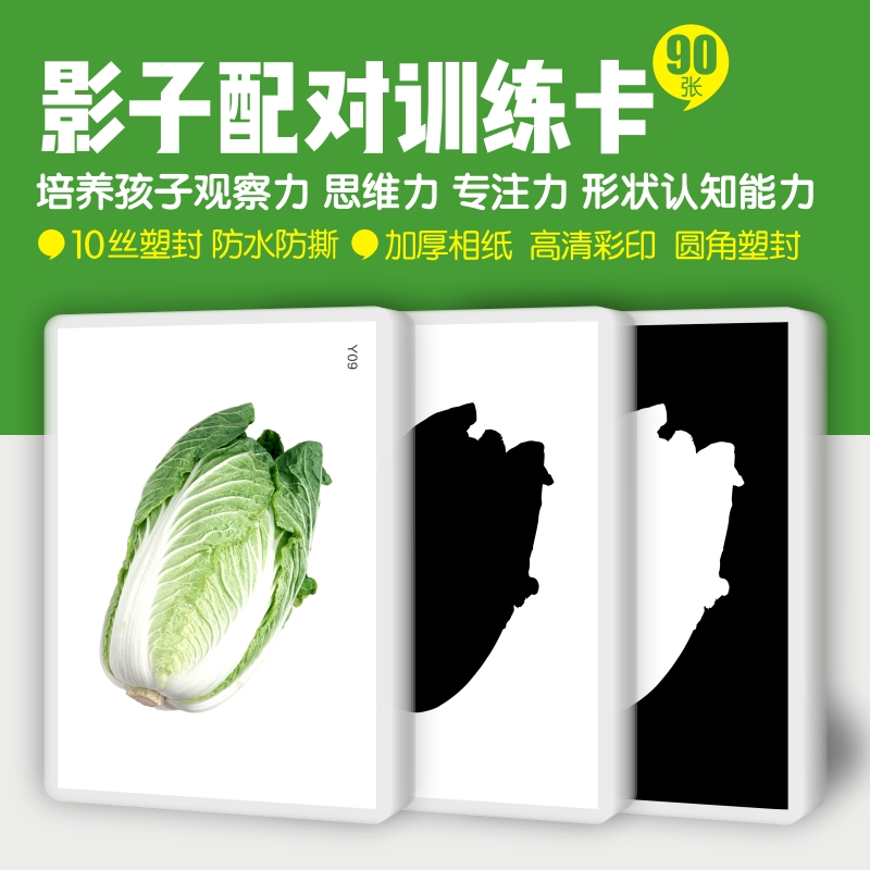 影子配对卡专注力训练自闭症教具