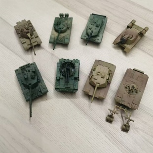 72军事DIY组装 M42豹2A7积木玩具 M1A2坦克拼装 4D模型第1弹99式