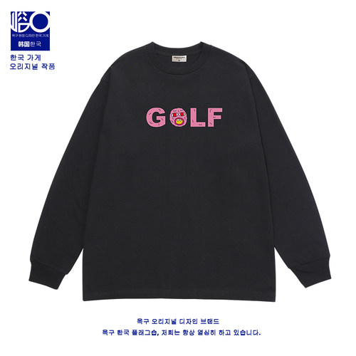GOLF嘻哈纯棉字母长袖T恤