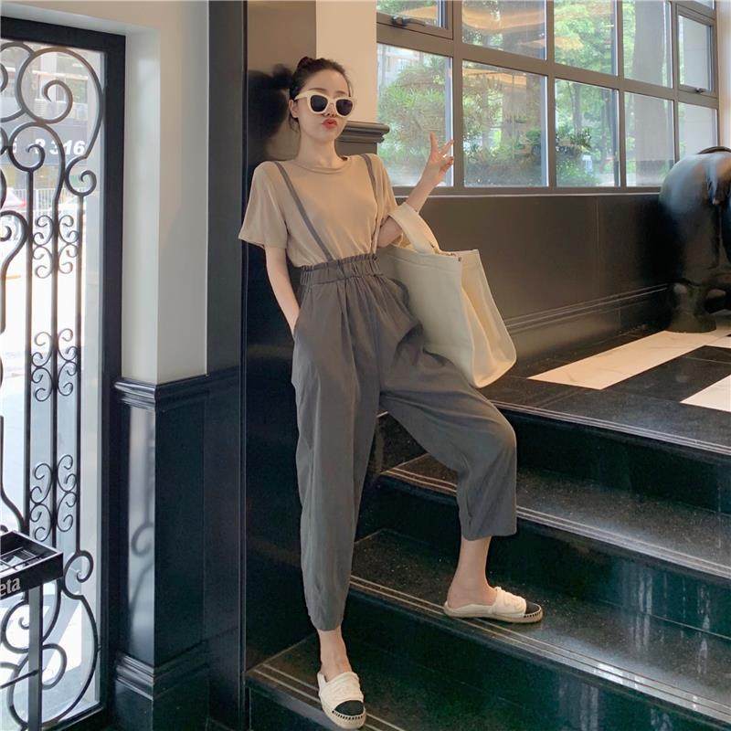 summer 2020 new pattern Korean Edition leisure time rompers Short sleeved Little Significantly higher suit Western style Two piece setin the Play mode/Anime/Periphery/cos/Board games ,  Cosplay Apparel/Props/Service ,  Cosplay Women  category - from Buy2taobao.com to provide professional Taobao agent buy service