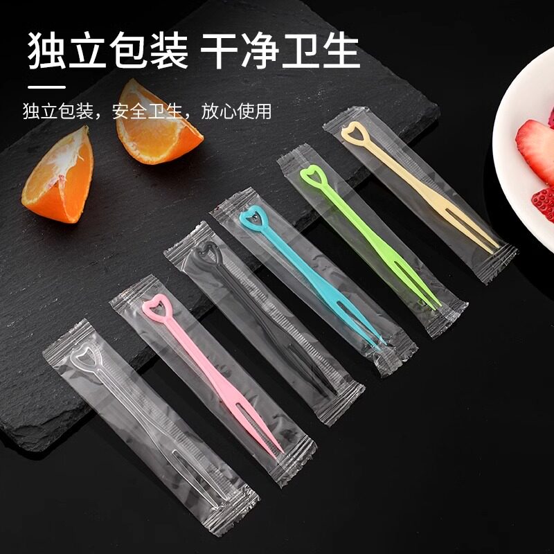 独立包装水果叉食品级图片
