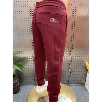 秋冬款加厚男士休闲裤时尚流行松紧腰针织棉卫裤中青年宽松束脚裤