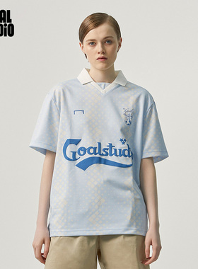 GOALSTUDIO 俱乐部V领POLO恤潮牌夏透气轻薄短袖赛服男女