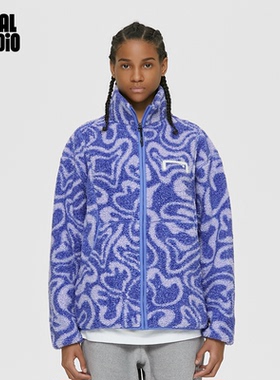 GOALSTUDIO 新款潮牌潮流经典立领仿羊羔绒男女同款外套