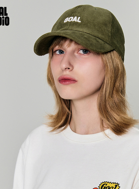 GOALSTUDIO 经典GOAL灯芯绒棒球帽男女同款刺绣百搭鸭舌帽高品质