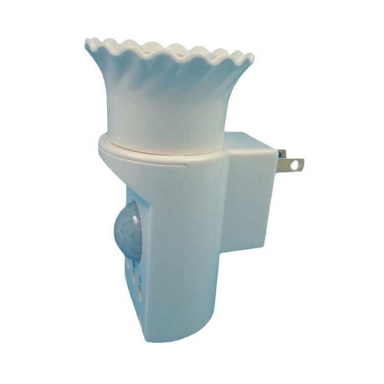 220V人体红外感应插头E27螺口楼道开关LED白炽灯灯头厂家感应器