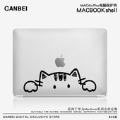 猫咪适用苹果macbookair保护壳mac笔记本2024款 M3电脑pro套macpro14寸13透明macbookm2膜M1配件2023软16mbp15