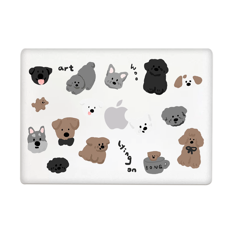 小熊适用苹果macbookpro保护壳2024款mac笔记本m3电脑macbookair保护套M1磨砂14寸16透明13外壳15膜M2软配件